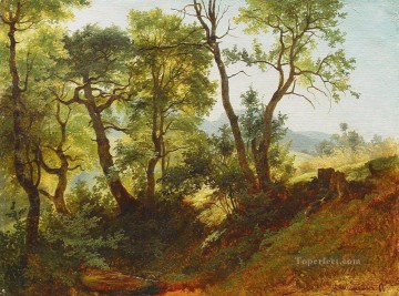 Borde del bosque 1866 paisaje clásico Ivan Ivanovich árboles Pinturas al óleo